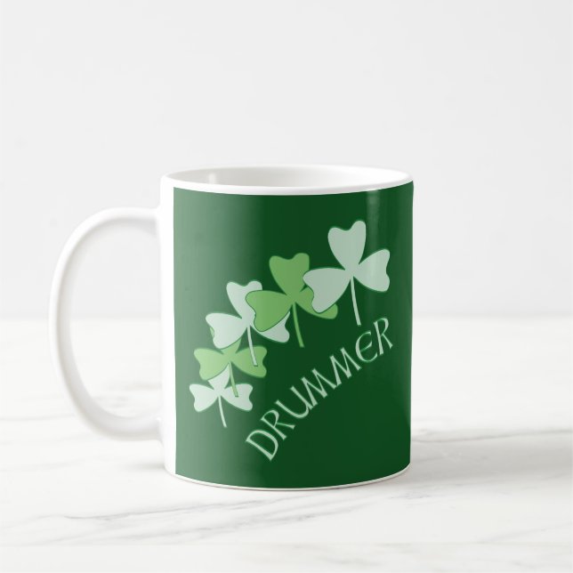 Taza De Café El tamborilero Shamrocks con un verde claro (Izquierda)