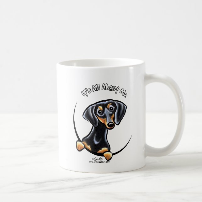 Taza De Café El Tan Negro Dachshund Es Todo Sobre Mí (Derecha)