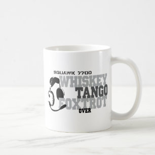 Taza De Café El tango del whisky Foxtrot - humor de la aviació