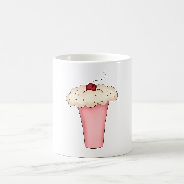 Taza De Café El tarta de Kawaii con batido de cereza (Subido por el creador)