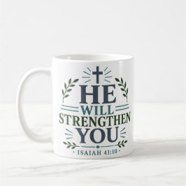 Taza De Café Él te fortalecerá cita de aliento audaz