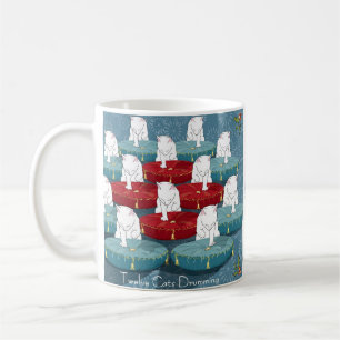 Taza De Café El teclear de doce gatos… Día de fiesta