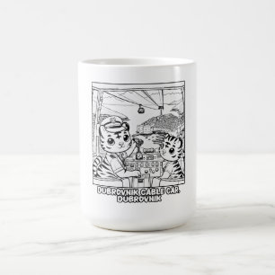Taza De Café El teleférico de Kawaii Tiger Dubrovnik - Personal