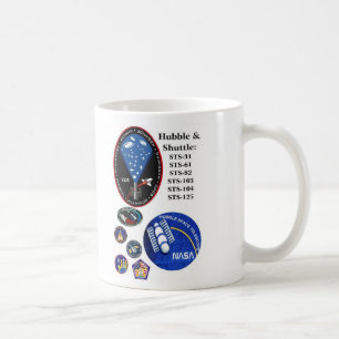 Taza De Café El telescopio de Hubble y la lanzadera