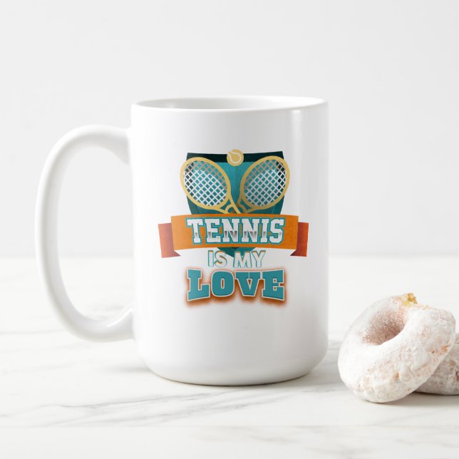 Taza De Café El tenis es mi amor (Con donut)