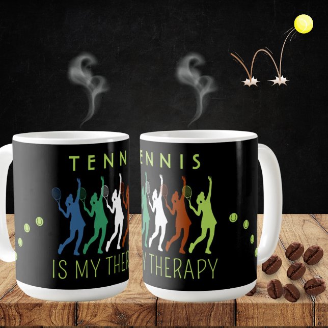 Taza De Café El tenis es mi terapia (Subido por el creador)