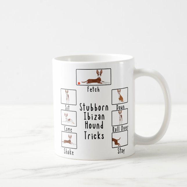 Taza De Café El testarudo ibicenco trucos de perro podenco (Derecha)