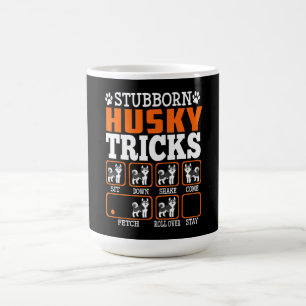 Taza De Café El testarudo obsequio siberiano Husky Tricks