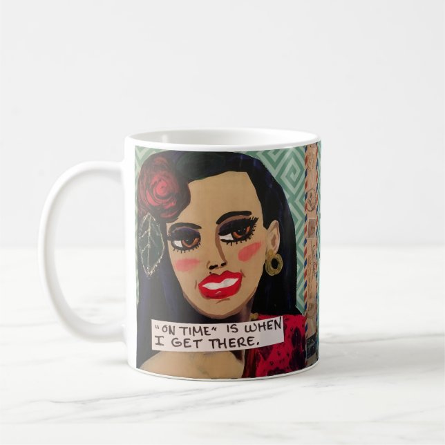 TAZA DE CAFÉ EL TIEMPO DE MUG=ON ES CUANDO CONSIGO ALLÍ (Izquierda)
