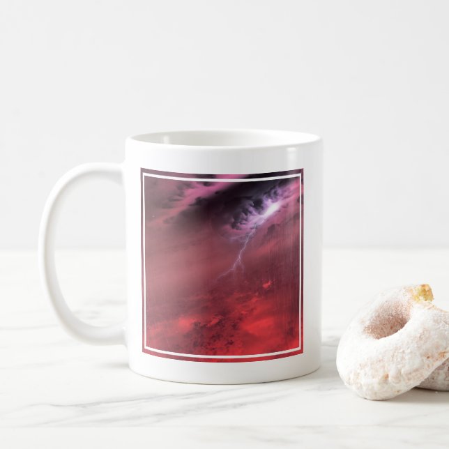 Taza De Café El Tiempo En Una Estrella Marrón De Enanos. (Con donut)
