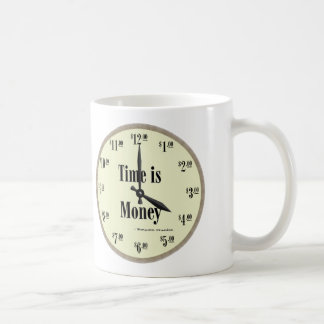 Taza De Café El tiempo es dinero - Mug Taupe Clock Face