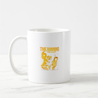 Taza De Café El tiempo se está acabando reloj minimalista y con