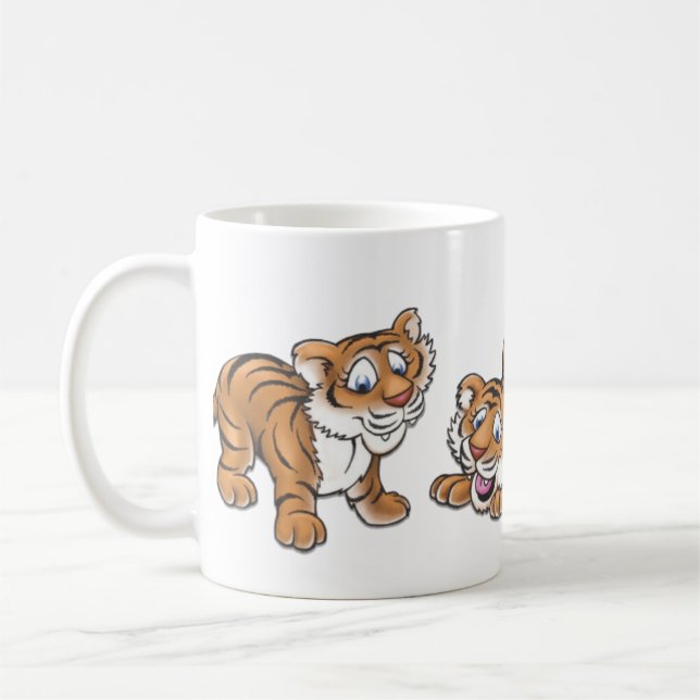 Taza De Café El tigre Cubs asalta (Izquierda)