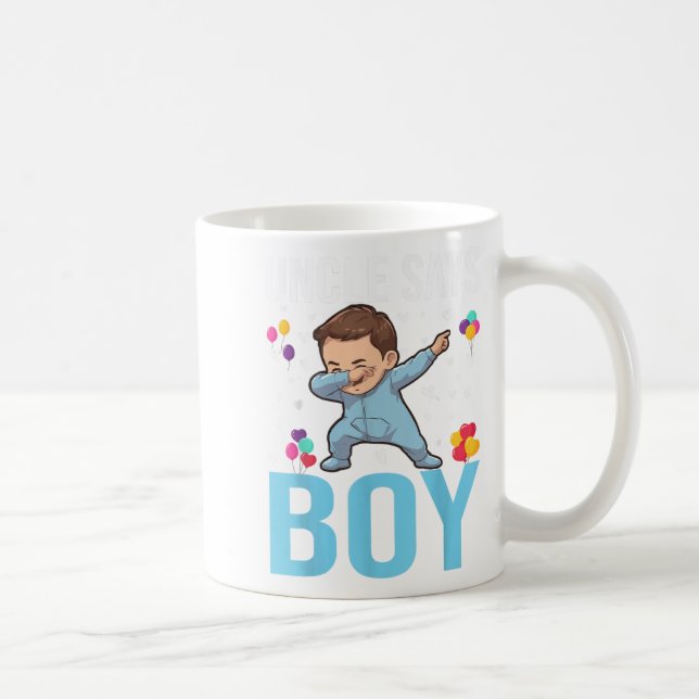 Taza De Café El tío de Revelación de Género dice que niño que c (Derecha)