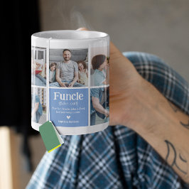 Taza De Café El tío moderno de la definición del Collage de fot