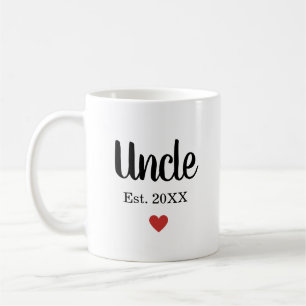 Taza De Café El Tío Moderno Estableció El Corazón Del Año
