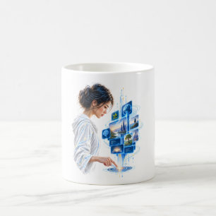 Taza De Café El toque que abre la posibilidad — IA futurista