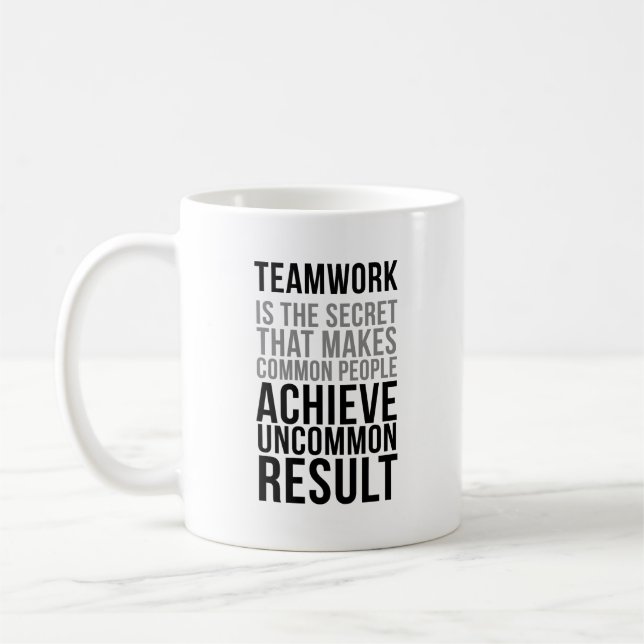Taza De Café El trabajo en equipo es el secreto (Izquierda)