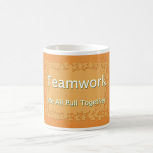 Taza De Café El trabajo en equipo que todos juntamos