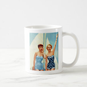Taza De Café ¡El traje de baño retro de las mujeres 60s del