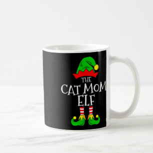 Taza De Café El traje divertido de mamá gata elfo de Navidad pa