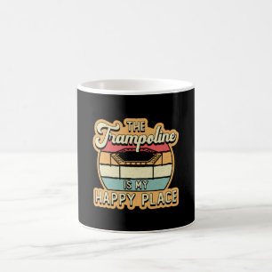 Taza De Café El Trampoline Es Mi Happy Place Jump Trampolining
