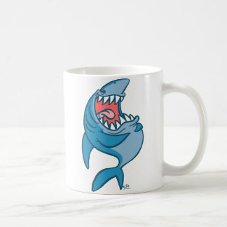 Taza De Café El trapo del personalizado del tiburón que ríe