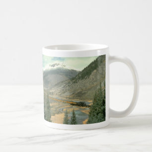 Taza De Café El tren está cruzando el río de los Animas despu
