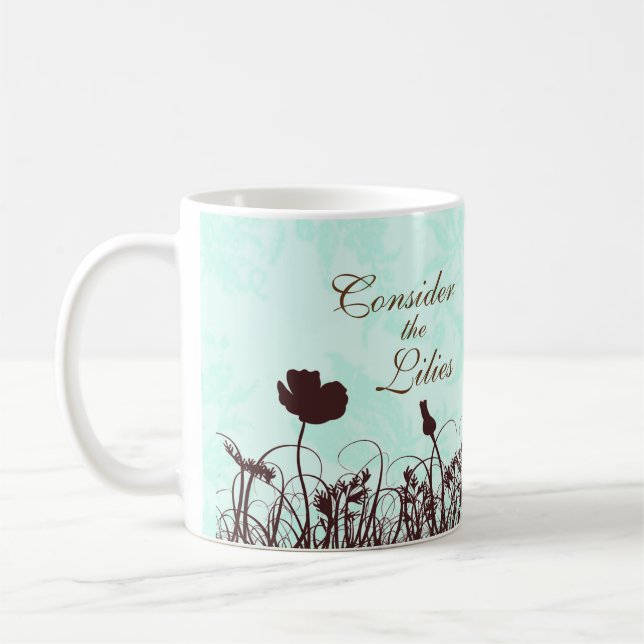 Taza De Café El trullo y Brown consideran los lirios cita (Izquierda)