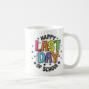 Taza De Café El Último Día De Enseñanza Escolar Para Hombres Y