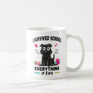 Taza De Café El último día de escuela, sobreviví a la escuela