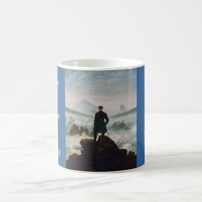Taza De Café El vagabundo sobre el mar de la niebla (Centro)