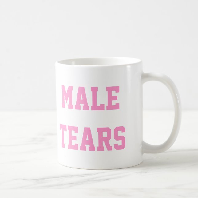 Taza De Café El varón rasga el rosa irónico de Misandry (Derecha)