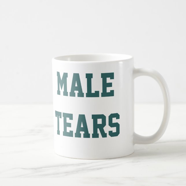 Taza De Café El varón rasga la turquesa irónica de Misandry (Derecha)