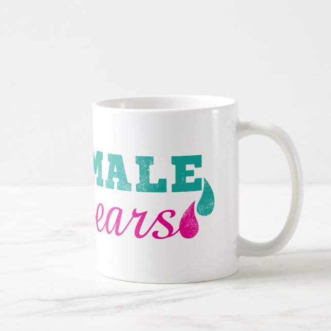 Taza De Café El varón rasga rosado divertido y el trullo (Derecha)