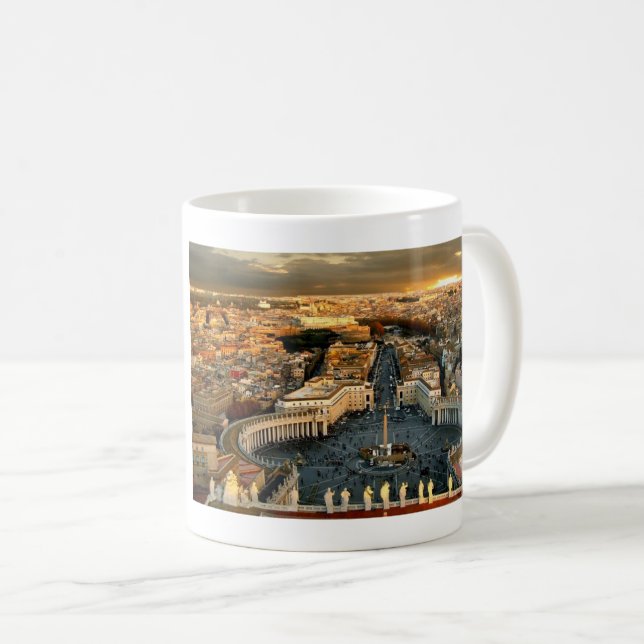 Taza De Café El Vaticano de la Plaza San Pedro (Anverso derecho)