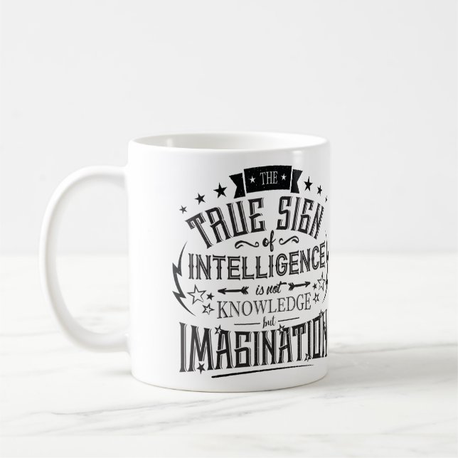 Taza De Café El Verdadero Rótulo De La Inteligencia (Izquierda)