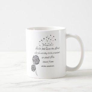 Taza De Café El verso de la biblia del salmo 18 invita al señor
