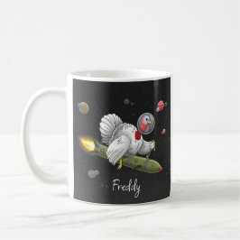 Taza De Café El viaje espacial de Rocket Turkey