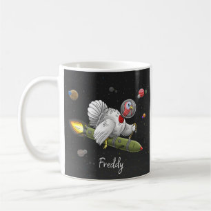 Taza De Café El viaje espacial de Rocket Turkey