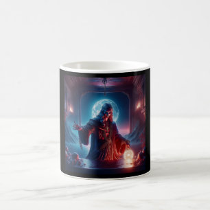 Taza De Café El Vidente En Sus Cámaras Consultando Al Oráculo