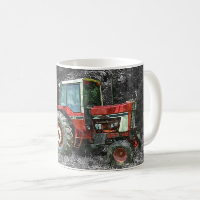 Taza De Café El viejo café de Tractor Internacional Painterly (Anverso derecho)