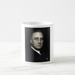 Taza De Café El Viejo Presidente Franklin D. Retrato Roosevelt