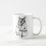 Taza De Café El viento en el pantano salvaje<br><div class="desc">Mug bellamente ilustrada representando a rata del libro clásico The Wind in the Willows.</div>