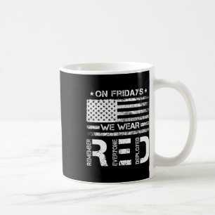 Taza De Café El Viernes Nosotros Llevamos Bandera Americana Roj