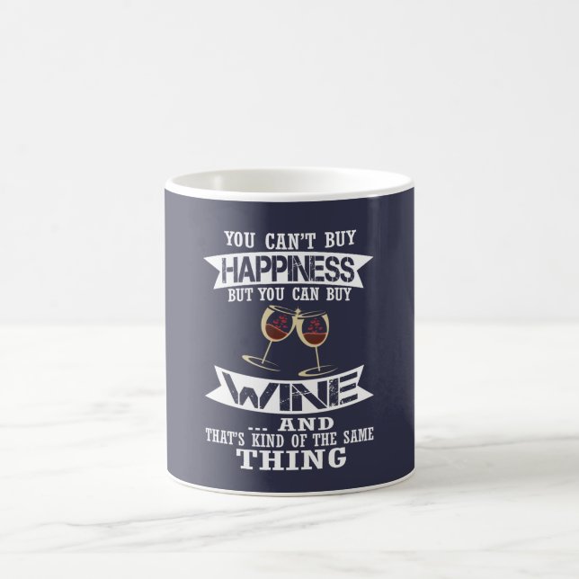 Taza De Café El vino es felicidad (Centro)