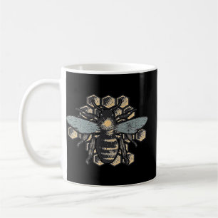 Taza De Café El vintage Honey Beekeeper Retro Honeycomb Bee Lov
