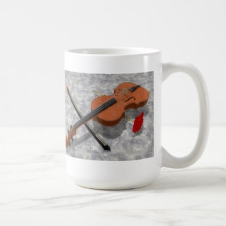 Taza De Café El violín y el Rosa: Personalizado Coffee Mug