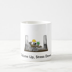 Taza De Café El volumen para arriba, subraya abajo