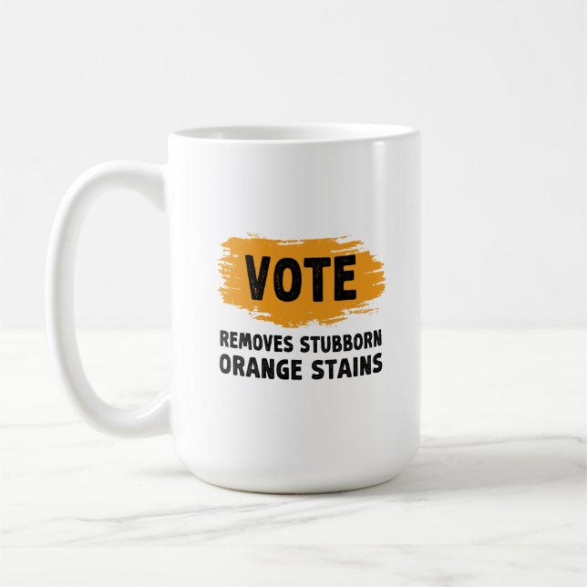 Taza De Café El voto elimina el obsequio del Naranja testarudo (Izquierda)